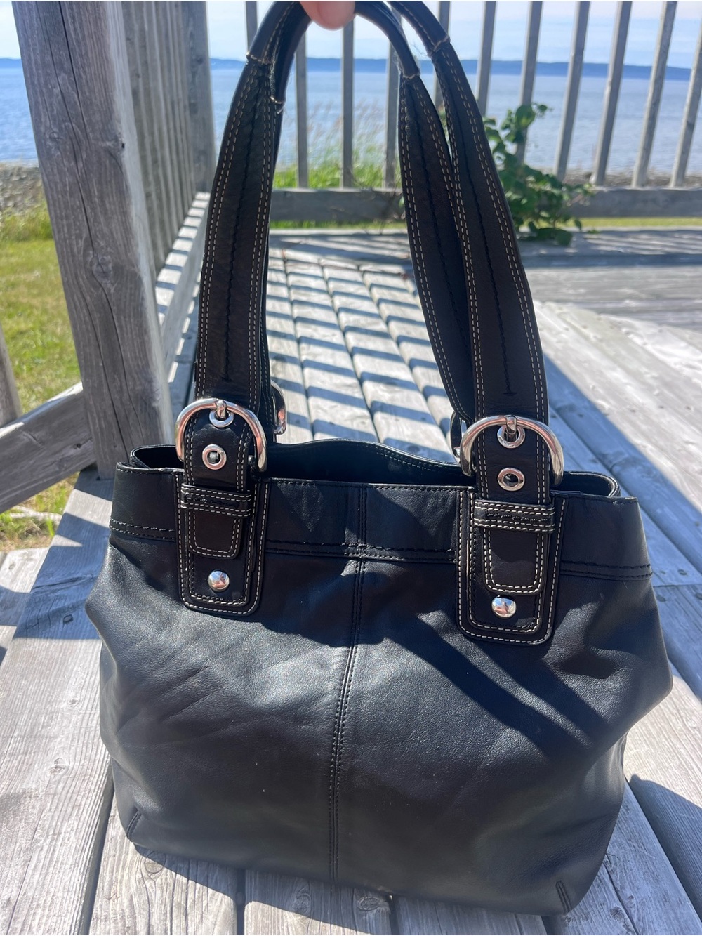 Coach Vintage Soho Y2K Pleated Leather Tote - Picture 4 of 10